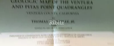 HTF Dibblee Geologic Map DF- VENTURA & PITAS POINT Ventura County 1988 • $46
