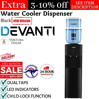 Devanti Water Cooler Dispenser Stand Cold Hot Chiller Office 22L Bottle Filter  • $153.52