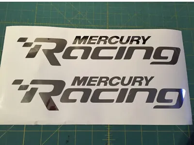 Mercury Racing 2014 24  NEW CHROME Sticker Race Boat Outboard DECAL YOU GET 2 • $25