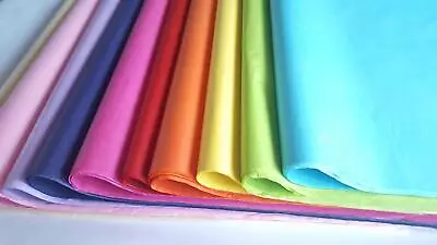 10 SHEETS TISSUE PAPER MIXED RAINBOW COLOURS 50x75cm TOP QUALITY BIODEGADABL   • £5.29