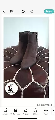 Cara Cowboy Boots Suede  Size 4 • £19.99