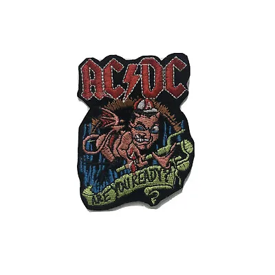 £3.95 • Buy ACDC Iron On Patch Rock Music Band Patch Embroidered Sew On Are You Ready? New
