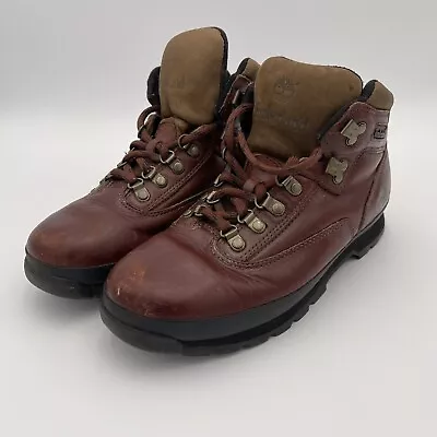 Timberland Mens Euro Hiker 10.5M Leather Hiking Boots 95063 3826 Vintage 90s • $59.99