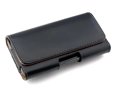 Black Leather Belt Clip Pouch Case Cover For Nokia 8 Ideal For Tradesman Workman • $12.93