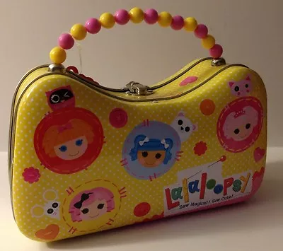 Lalaloopsy Tin Carry-All Tinbox - Yellow Purse Style Crumbs Bea Mittens Jewel • $14.79