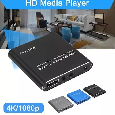 HD Media Player MINI 1080P 4k Full HD Media USB HDD Player SD/MMC Car • £32.42