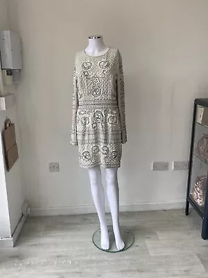 Needle And Thread Beaded Cream Dress Size 12 • £40