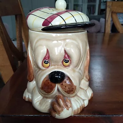 Vintage P&k Price & Kensington Droopy Dog Sweets/Biscuit Barrel 1970s Beige • £25