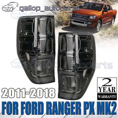 Smoked Black Tail Lights Rear Lamp For Ford Ranger PX MK2 2011 - 2018 • $70.31