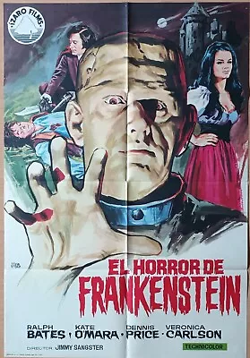 The Horror Of Frankenstein ORIGINAL Spain '71 POSTER Hammer Horror Jano Art • £82.79