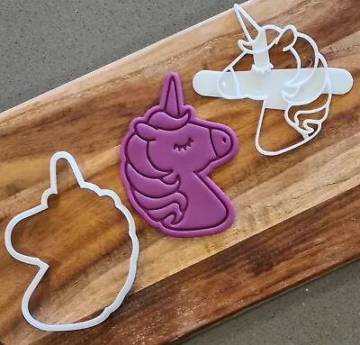 $15.95 • Buy Unicorn Cookie Cutter And Fondant Embosser Set