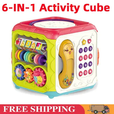 6 IN 1 Baby Activity Cube Play Centre Music Toys Educational Early Learning Gift • £15.90