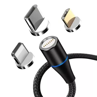 5-PACK (6.6 FT) 3 In 1 Magnetic Fast Charging USB Cable Charger Type-C Micro IOS • $14.95