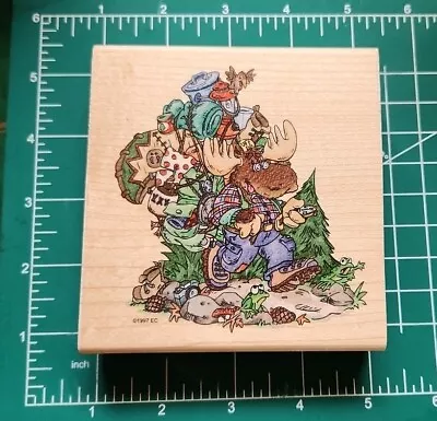 Stampendous Rubber Stamp Moose Creek- CAMPING IS... Fathers Day!   NEW B9 • $14.99