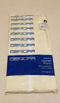 Vintage 1970s 80s Centura Mens Tapered Shorts Boxers Underwear NOS Beige Stripe • $34.95