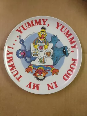 Vintage Sesame Street Muppets Inc. 8” Plate  Yummy Yummy Food In My Tummy!...  • $7.99