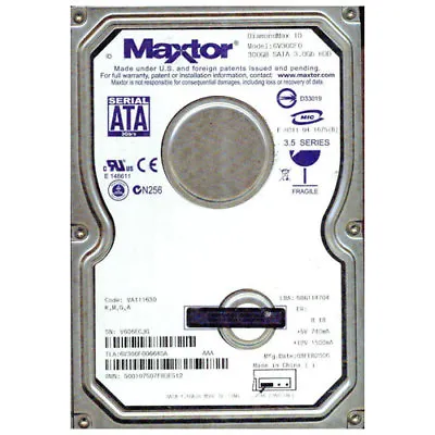 £39 • Buy Maxtor DiamondMax 10 6V300F0 300Gb 3.5  Internal SATA Hard Drive