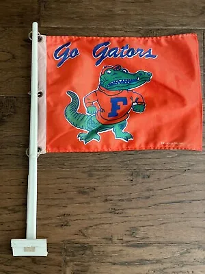 Florida Gators Vintage 'go Gators' Vehicle Car Window Flag Vguc • $9.99
