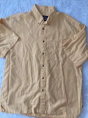 $13.50 • Buy Mens The Original BD Baggies Short Sleeve Button Up Collared Yellow Shirt L EUC