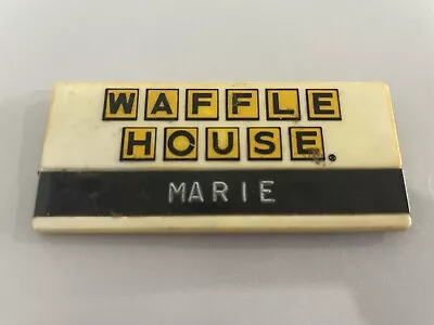 80s Vintage Waffle House Uniform Employee Name Tag Pin / Badge “Marie” • $20.50