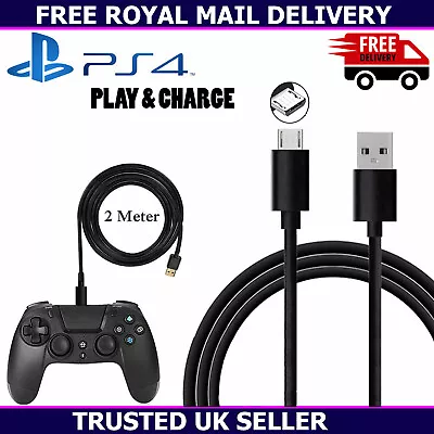 2 Meter Extra Long Micro USB Charger Cable For Sony PS4 PlayStation 4 Controller • £3.29