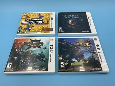 Lot Of 4 Nintendo 3DS Games - Mario Resident Evil Monster Hunter • $49.99