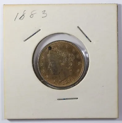 1883 Liberty Head Racketeer V Nickel  No Cents  5c • $24.95