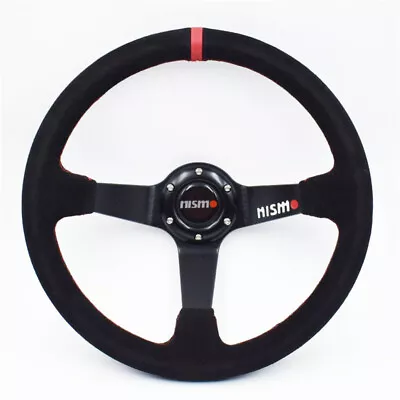 350mm/14' Nismo JDM Racing Suede Leather Deep Dish Sport Steering Wheel • $101.20