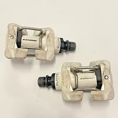 LOOK Quartz Clipless Mountain Bike Pedals W/Cleats & 9/16  Spindle White • $29.95