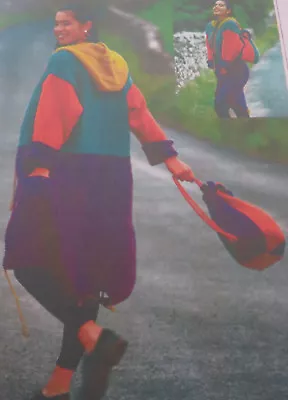 £2.95 • Buy  Ladies Parka Coat + Duffle Bag Chunky Knitting Pattern 30-40 Inch