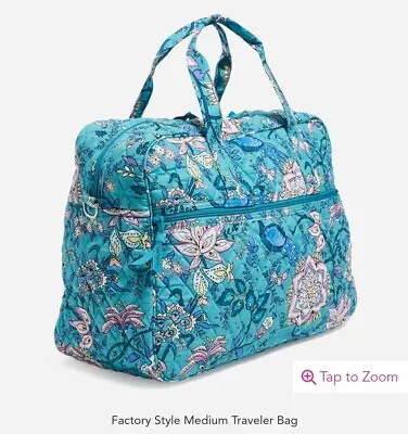 Vera Bradley Medium Traveler Bag - Peacock Garden NWT • $54.99