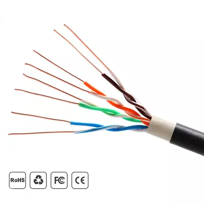 £1.94 • Buy External Outdoor CAT6 Network Ethernet Cable LAN PC Router Modem Lead Black Lot