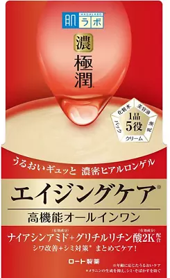 New Rohto HadaLabo Gokujun Hari Perfect Gel Anti-Age Face Serum Cream 100g JAPAN • $21.98