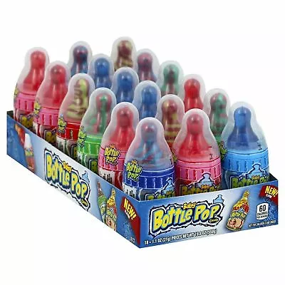 Baby Bottle Pop Assorted Flavor Candy Lollipops With Powdered Candy 1.1oz-18CT • £60