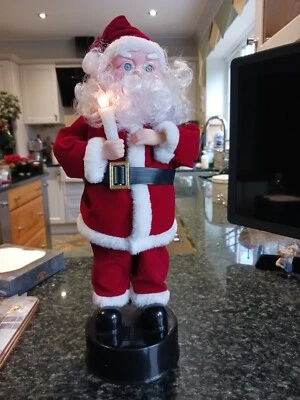 Father Christmas Figure With Illuminated Candle • £7.50