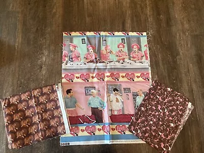 I Love Lucy Chocolate Factory Quilting Treasures Fabric Lot • $10