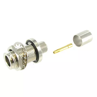 N Female Crimp Connector Panel Mount For RG8 RG-8/LMR-400 Type Coax Cable • $8.99