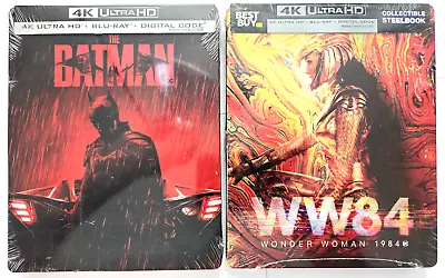 The Batman (2022) 4K+Blu-ray+Digital / Wonder Woman 1984 4K (2x DCU STEELBOOK) • $89.99