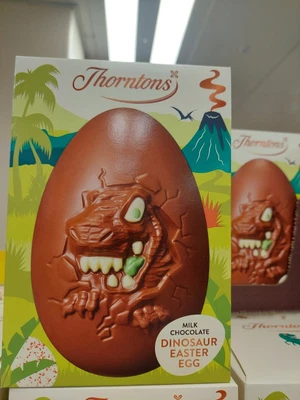 £6.99 • Buy Thorntons Milk Chocolate Dinosaur Easter Egg 151g