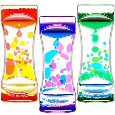 ABIQAQIBA Liquid Motion Bubbler Timer Set Of 3 For Sensory Toys Drop Oil Water • $17.60