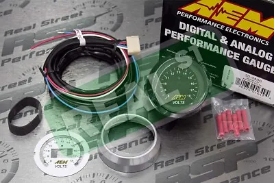 AEM Digital Voltage Volts Gauge 8~18Vs 30-4400 • $133.95