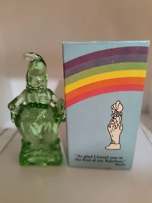 Light Green Vintage MOSSER GLASS CLOWN 4.5” 1983 Nib  MINDY  • $16