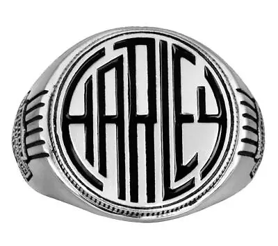 Harley Davidson .925 Sterling Silver Men's Monogram Ring Size:9-hdr0317.  • $49.99