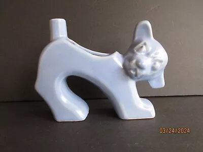 VINTAGE NELSON MCCOY POTTERY STRETCH DOG ART DECO PLANTER 1940's BLUE MATTE • $75