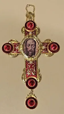 Holy Face Of Jesus Jeweled Wall Cross - Veronica's Veil • $49