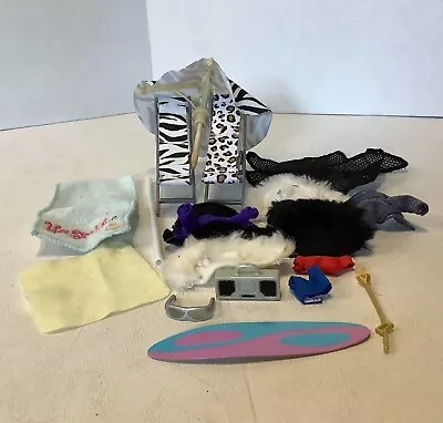 Lot Of Bratz Doll Mini Beach Set Chairs Umbrella Clothes Accessories NO Dolls • $24.99