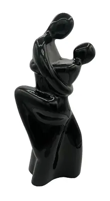 Vintage 1999 Royal Haeger Embracing Couple 15.5  Statue Glossy Black • $40