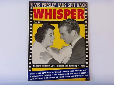 Whisper Magazine Feb 1957 Elvis Presley  Liz Taylor Monty Clift • $14.95