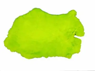 Rabbit Pelt Dyed Fluorescent Chartreuse Green Better Grade (134-509) L7 • $40.64