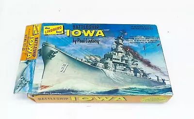 Vintage USS IOWA BATTLESHIP Model Construction Kit Paul Lindberg #737 NOS Open • $13.99